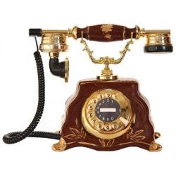 Porselen Barok Kahverengi Telefon