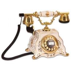 Barok Porselen Beyaz Antika Telefon