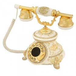 Güllü Beyaz Varaklı Swarovski Taşlı Telefon