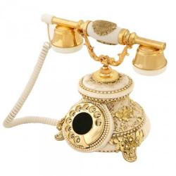 Güllü Kemik Varaklı Swarovski Taşlı Telefon