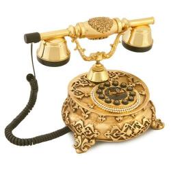 Villa Antik Ayaklı Altın Varaklı Telefon