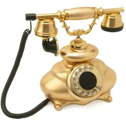 İtalyan Altın Varaklı Klasik Telefon