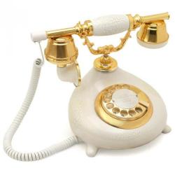 Çatlak Beyaz Damla Klasik Telefon