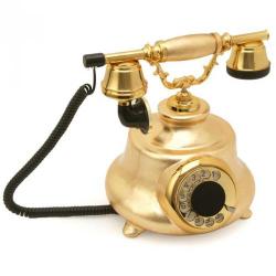 Tombul Altın Varaklı Klasik Telefon
