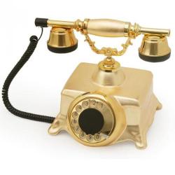 Şato Porselen Altın Varaklı Klasik Telefon