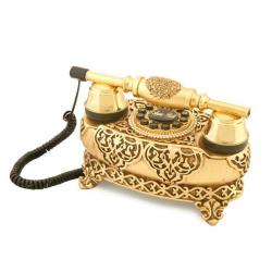 İtalyan Yatık Varaklı Altın Telefon