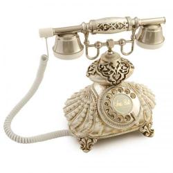 İtalyan Burmalı İncili Gümüş Telefon