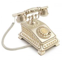 Büro İncili Gümüş Telefon