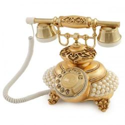 İtalyan Tombul İncili Altın Varaklı Telefon