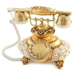 İtalyan Tombul Mercan Altın Varaklı Telefon
