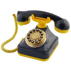 Sarı Lacivert Klasik Tuşlu Telefon